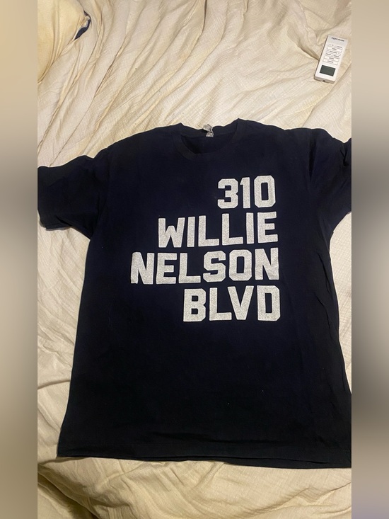 next level Other - Willie Nelson Blvd Graphic Tee - Black Austin city limits M